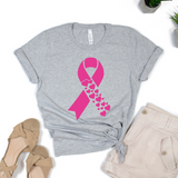 Breast Cancer Ribbon with Hearts Shirt