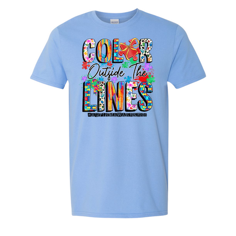 Color Outside The Lines Autism Awareness Shirt