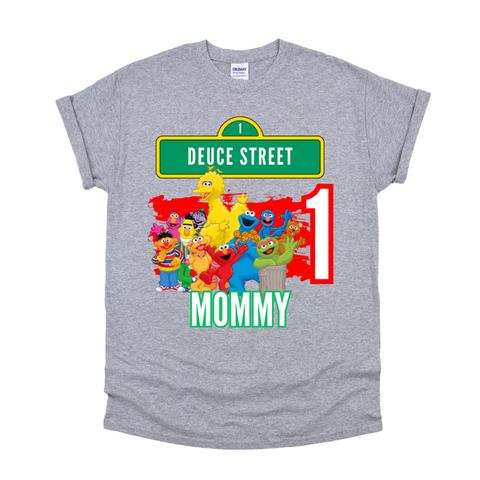 Sesame Street Theme Birthday Shirt
