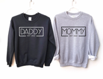 Custom Mommy & Daddy Est 2022 Sweatshirt