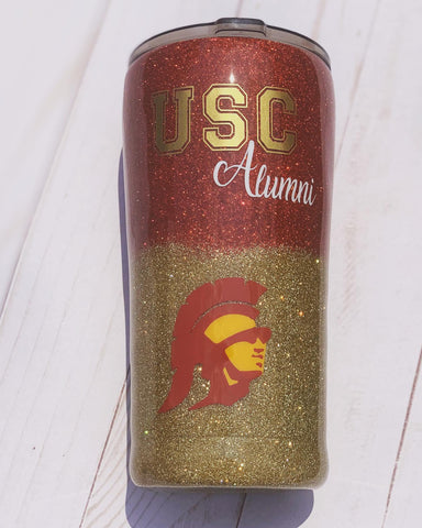 USC Ombre' Glitter Tumbler | College Tumbler